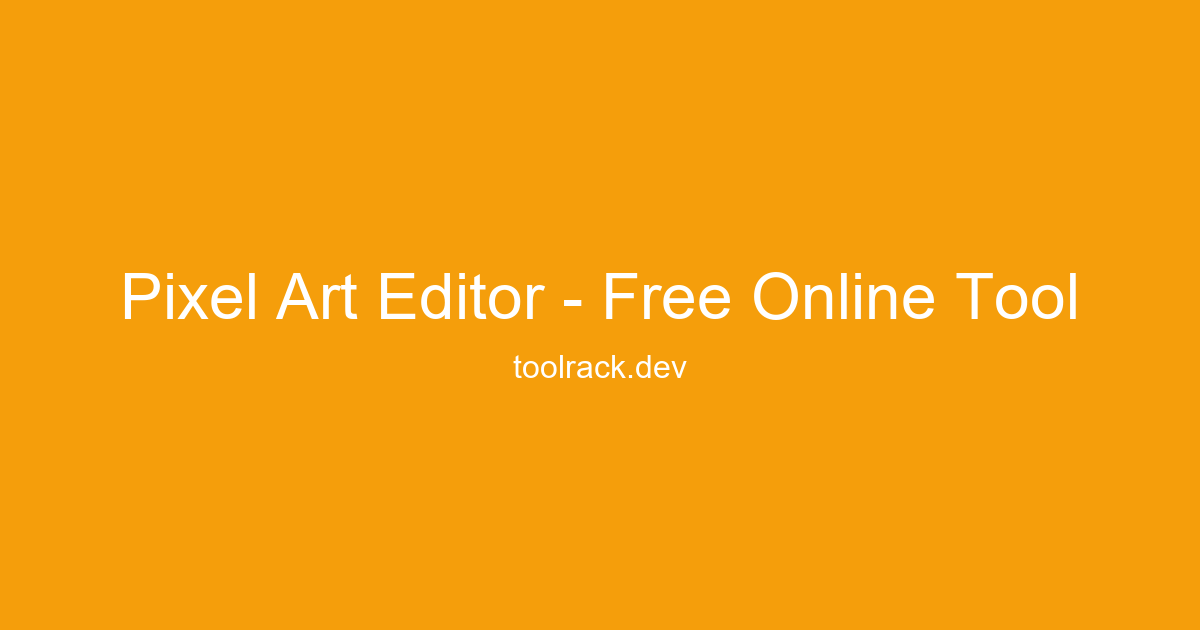 Pixel Art Editor – Draw, Export, Free Online Tool
